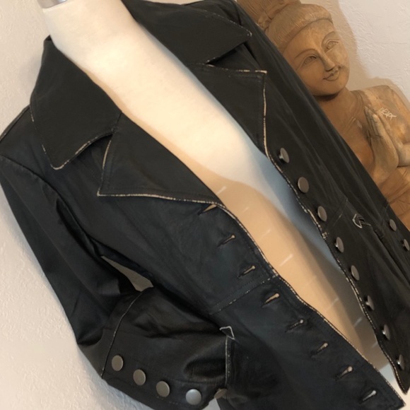 Wilson’s Leather Jacket NWOT “Rocker” Design Leather Rubbed Vintage Look M - Picture 7 of 10